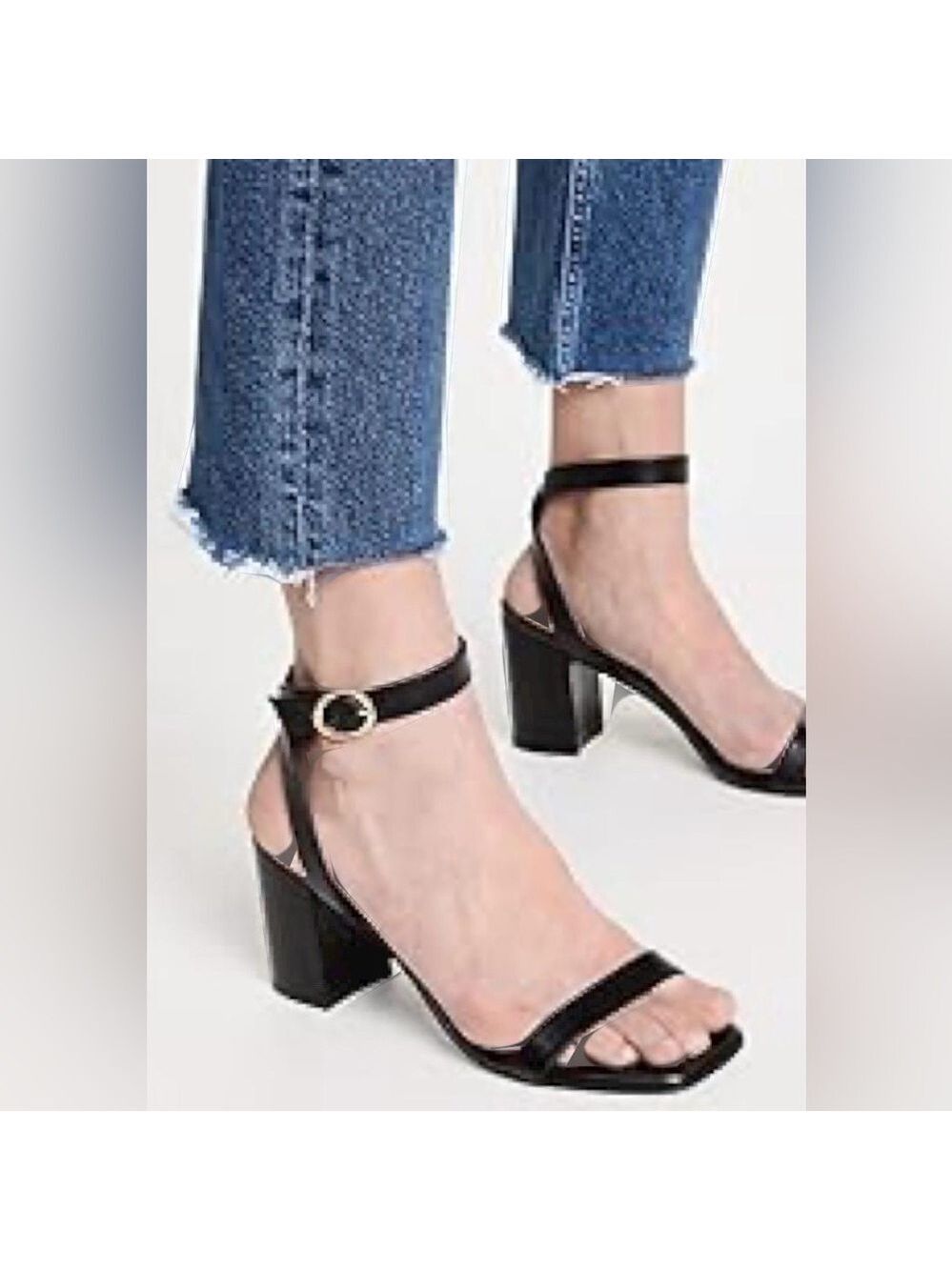 Stuart Weitzman Nearlybare Ankle Strap Leather Sandals - NWT